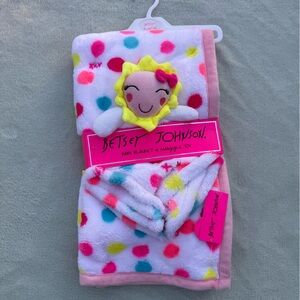 Betsey Johnson Baby Blanket and Lovey/ Toy Gift Set NWT